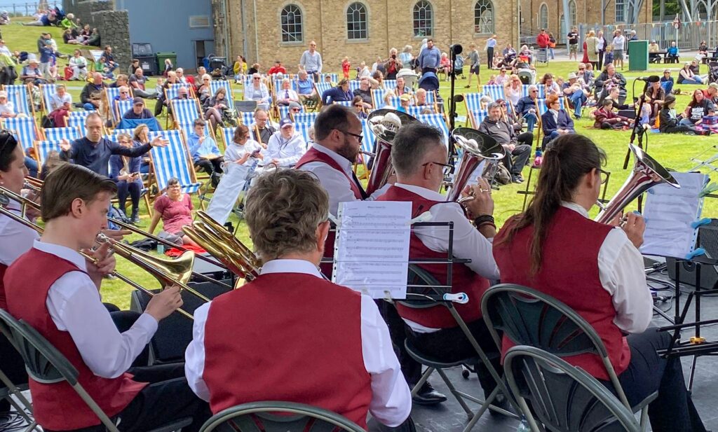 Jayess Newbiggin Brass Band playing at Woodhorn Colliery Museum