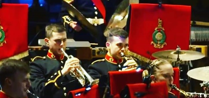 Benny Coxon with Band of the Royal Marines