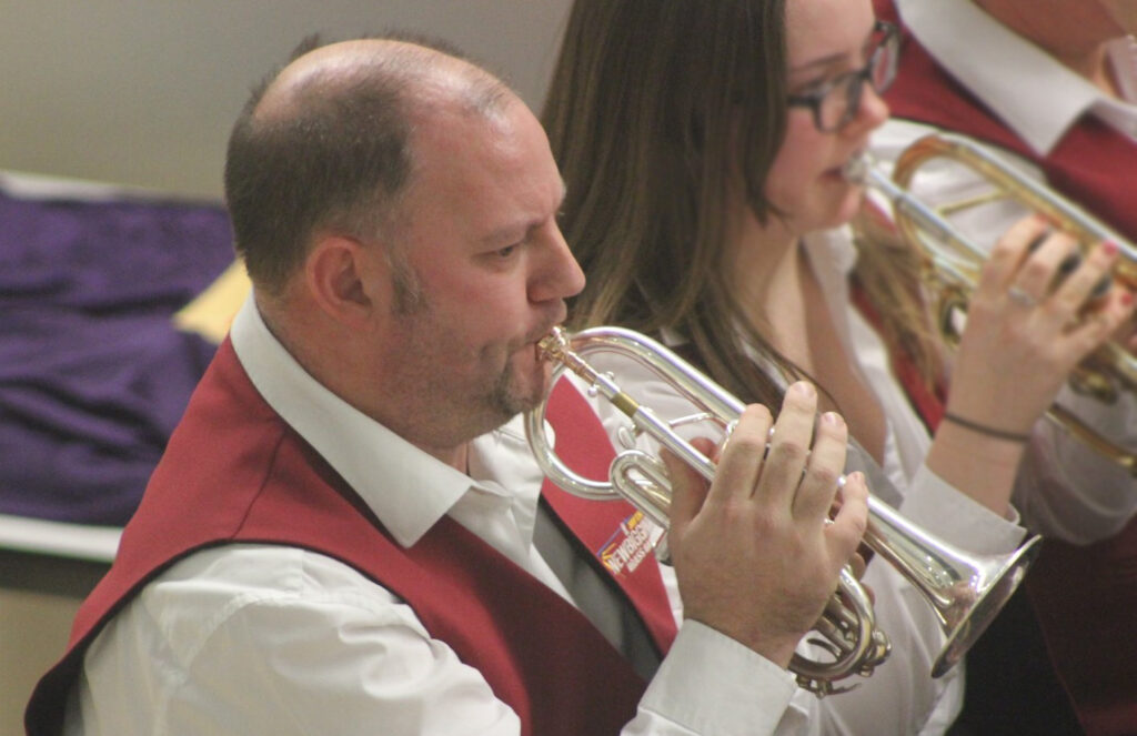 Jayess Newbiggin Brass Band soprano cornet player Anthony Griffiths