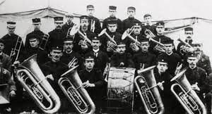 Old photo of Newbiggin Colliery Brass Band